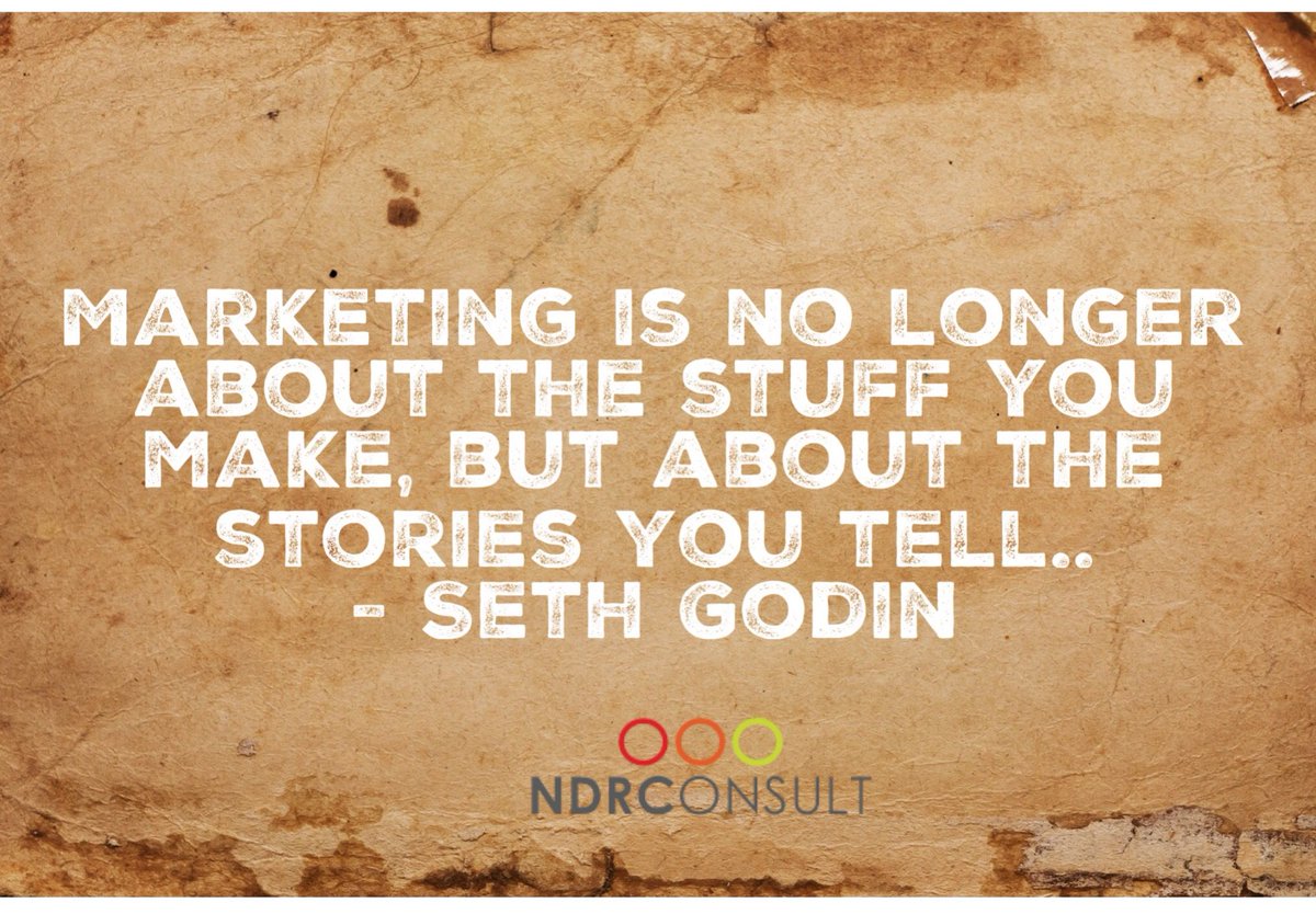ndrconsult's tweet photo. Marketing=Storytelling.. #Marketing #Product #Storytelling #SethGodin #Quotes #QuoteOfTheDay #instaquote #Consulting #BusinessAdvisory https://t.co/F9S8bYBQqW
