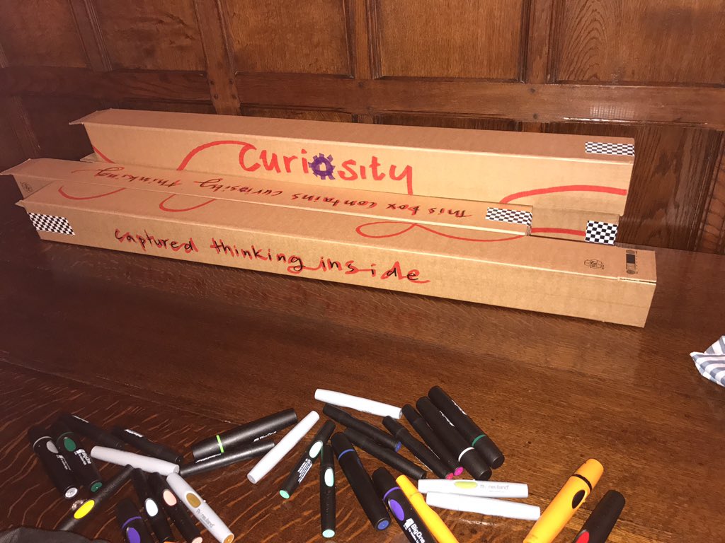jon_ralphs's tweet image. Boxes prepared for the  #takeaways #CuriosityConference @MakeBelieveArts