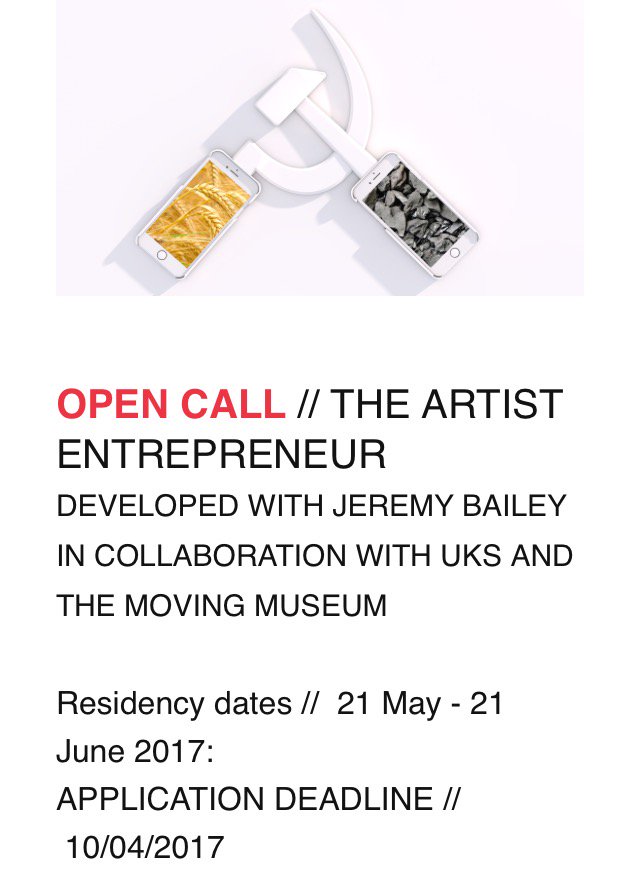Open Call // Join <a href="/jeremybailey/">Jeremy Mykola Bailey 🇺🇦</a> to explore the seductive but problematic image of the 'Artist Entrepreneur'.<a href="/uks_norway/">UngeKunstSamfund</a> <a href="/TheMovingMuseum/">The Moving Museum</a>