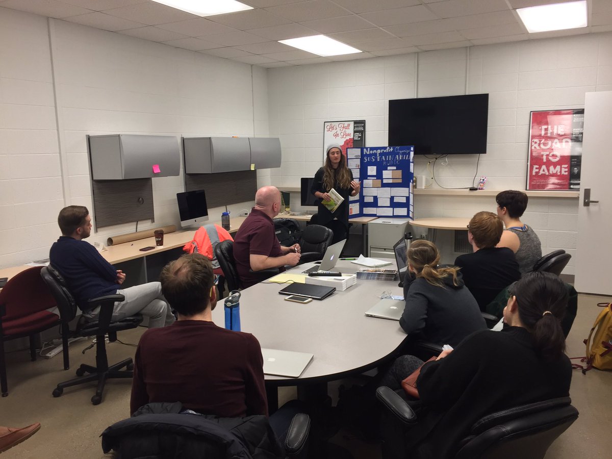 spartanACMMS's tweet photo. #acmms student treated the Leadership class to a presentation on nonprofit organizational sustainability today #SpartansWill @CALmsu https://t.co/Vly3TxH1l4