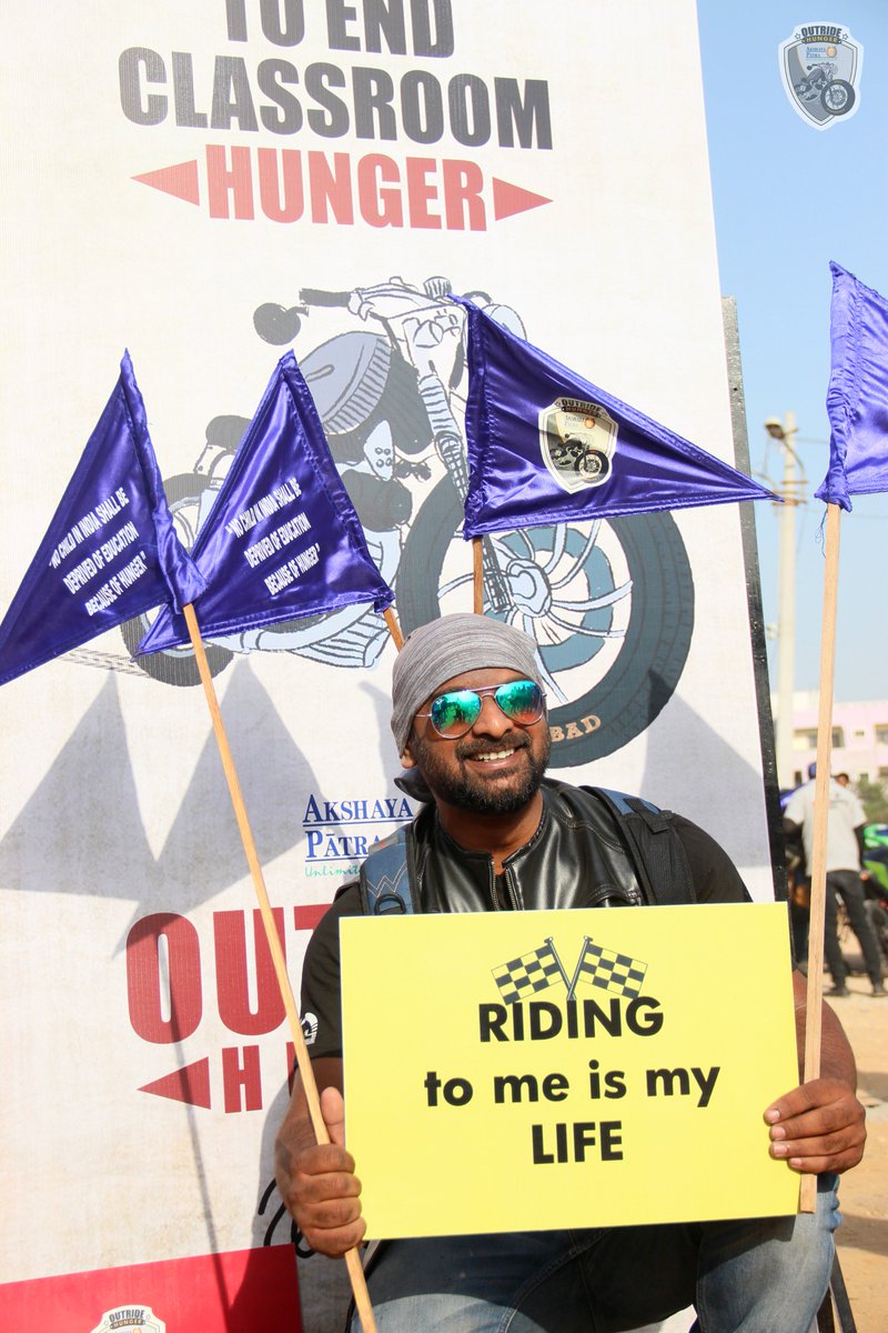 AkshayaPatra's tweet photo. The 3rd edition of #OutrideHunger kept us on our toes over the weekend, in Hyderabad. TAG your friends in the album: https://t.co/a89JNRdkrH https://t.co/Zp1BWlw45V