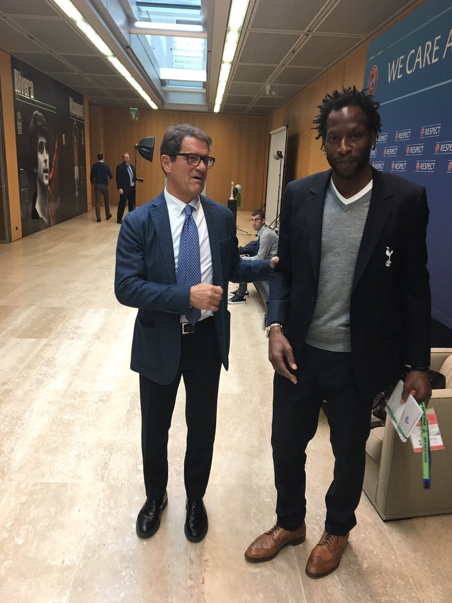 UEFA YOUTH LEAGUE COACHES FORUM Nyon. Leg'End football man, Mr Capello, regailed many of his stories,experiences and advice to young coaches