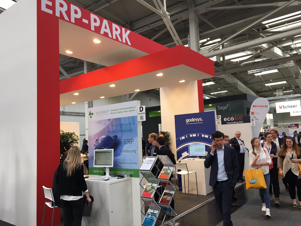Im ERP-Park -  Halle 5, D16 - zeigen Software-Anbieter wie <a href="/godesys/">godesys ERP</a> @AltaViaConsultg <a href="/ecosioHQ/">Philipp @ ecosio</a> und @CrononAG ihre Lösungen #cebit17