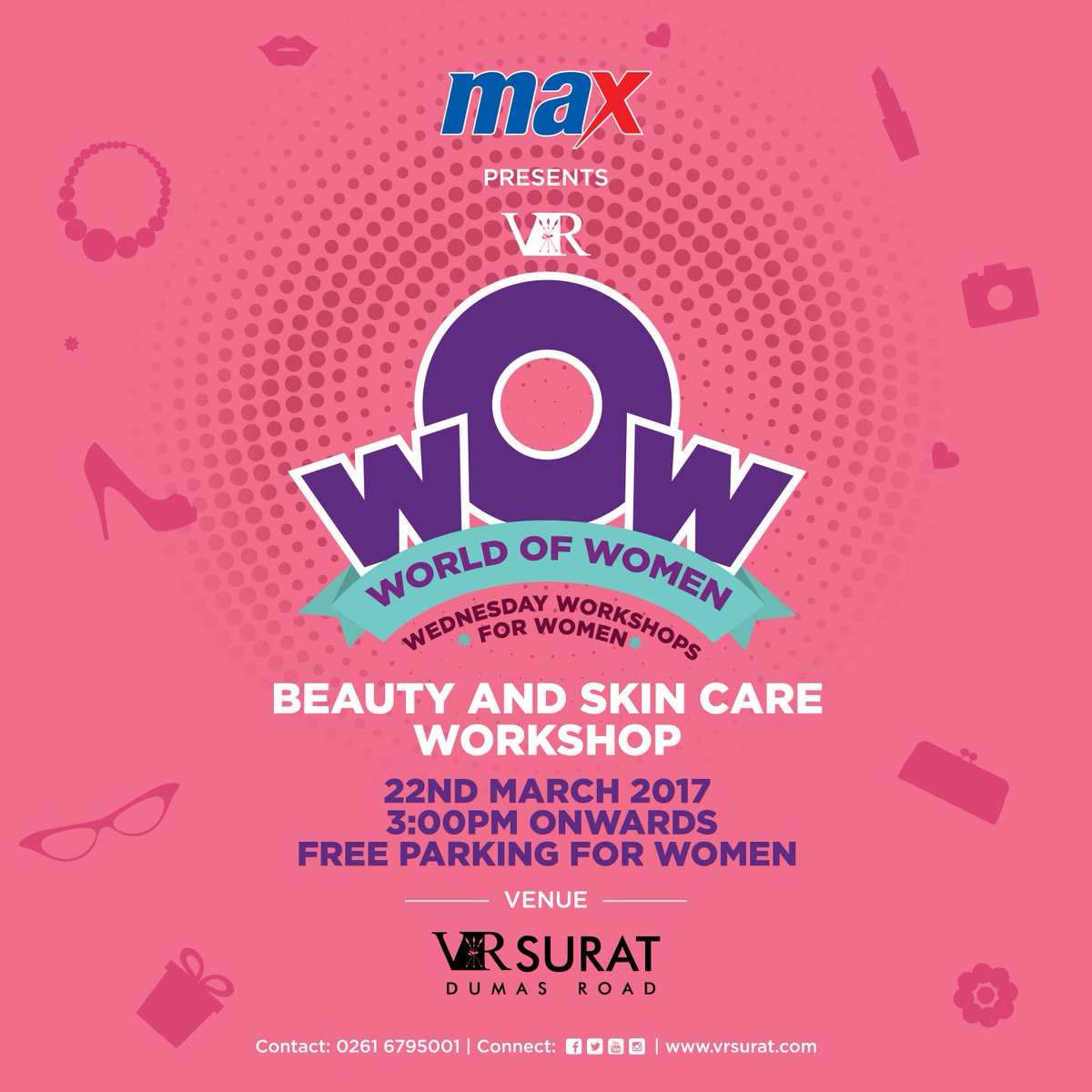 VRSurat's tweet photo. This summer, give your skin the care it deserves!
Come, be a part of the Beauty & Skincare workshop tomorrow, 3pm onwards at #VRSurat #VRWOW https://t.co/wkeGjAzAwz