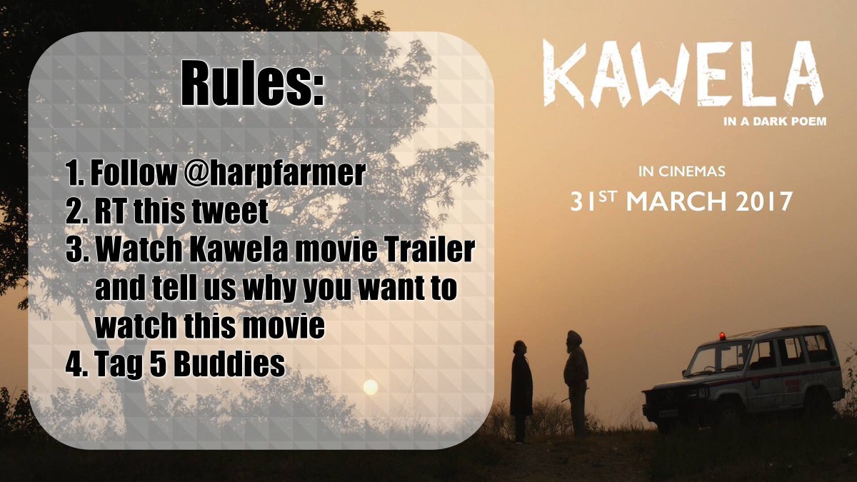 mridulpahuja's tweet photo. Calling All @harpfarmer fans!
Participate in #Kawela Giveaway &amp; 5 winners will win KAWELA Movie Tickets! Trailer: https://t.co/4gspPHH5iO https://t.co/xH8izIUMEG