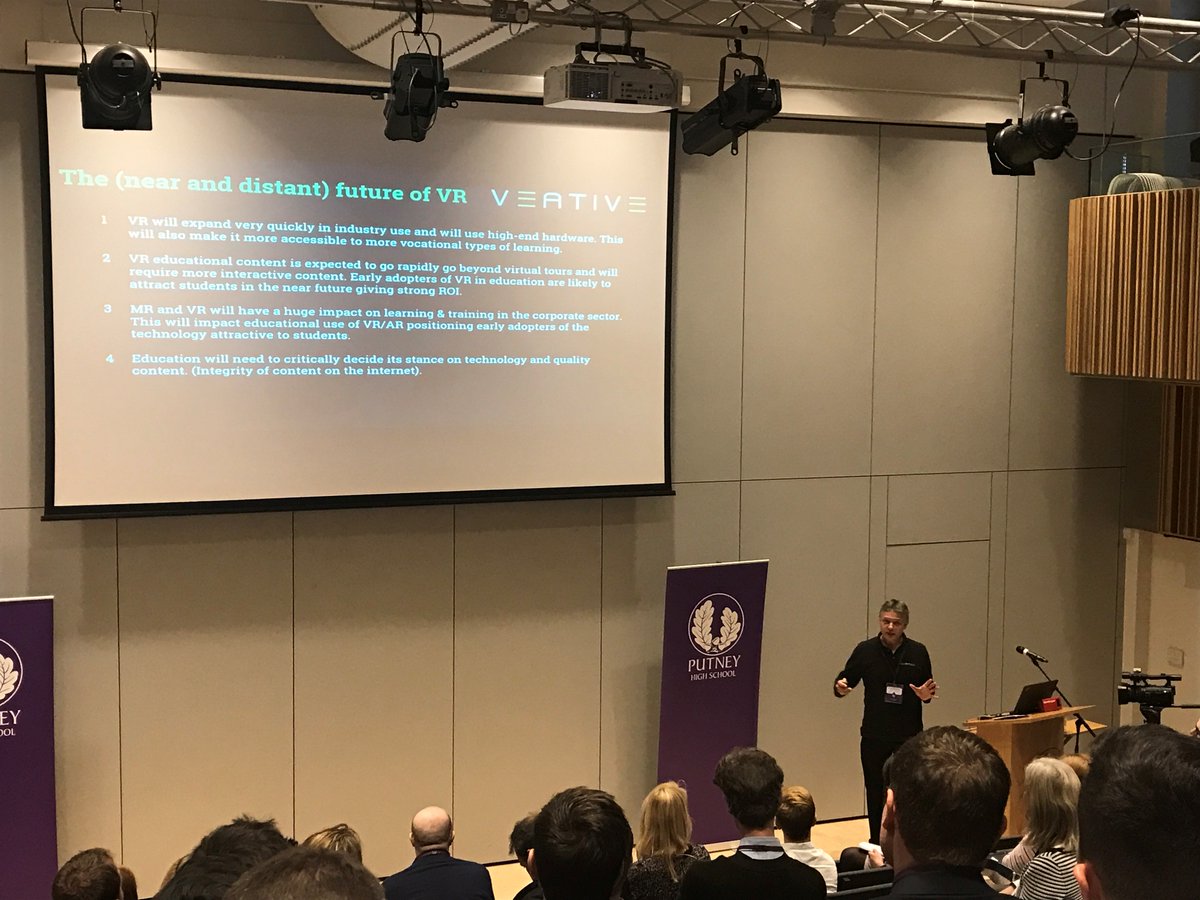 RedLorryComms's tweet photo. Director Colin Bethell @veativelabs predicts the future of #VR will go beyond virtual tours. @putneyhigh #futurevr #edtech https://t.co/Gpi1Rie2iy