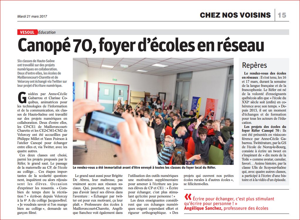 AnneCeCallejon's tweet photo. Article #ESTRépublicain Les prouesses de nos Twittclasses70 ! Encore Bravo ! @ECNOROY @Ulis_Ec_Scey @mailleroncourt @velorcey @CPAmance https://t.co/OJWcsoMwKH