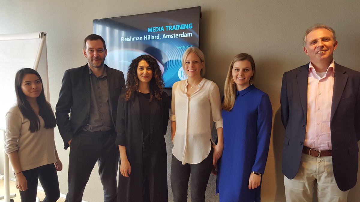Very insightful mediatraining today by our EMEA Media lead <a href="/peterfmeikle/">peter meikle</a>. Thanks for your tips and tricks! #FleishmanHillard