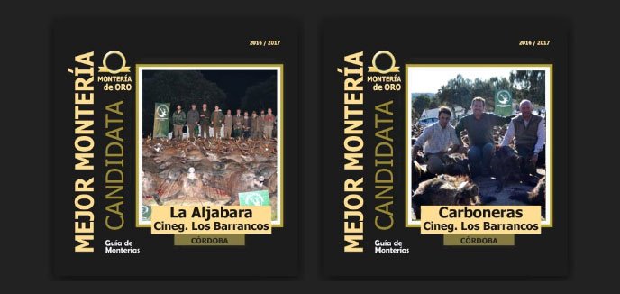 Las monterías dadas en "Carboneras" y "La Aljabara" por <a href="/CLosBarrancos/">Cineg. Los Barrancos</a>,  candidatas a Mejor Montería del año. Ver: goo.gl/Sv3u6C