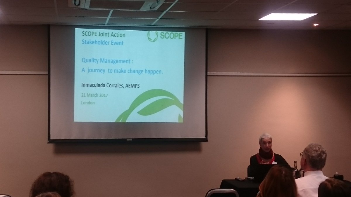 EU_SCOPE's tweet photo. I.Corrales @AEMPSGOB presented #pharmacovigilance #QualityManagementSystems - translating evidence into practice #SCOPEJointAction @EU_SCOPE https://t.co/mhxhkBH1wx