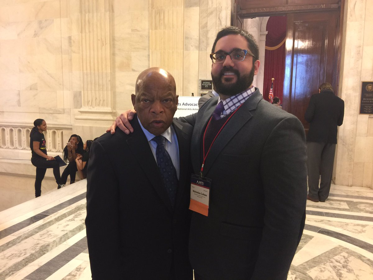 NicholasCohen83's tweet photo. @repjohnlewis - such an inspiration for all of us! Wonderful supporter of the Arts and iconic civil rights leader! https://t.co/DrdwyIqzwG
