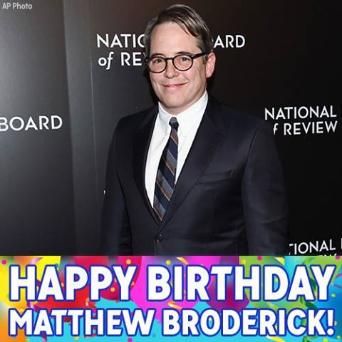 Bueller? Bueller? Happy Birthday to two-time Tony award winner Matthew Broderick! 