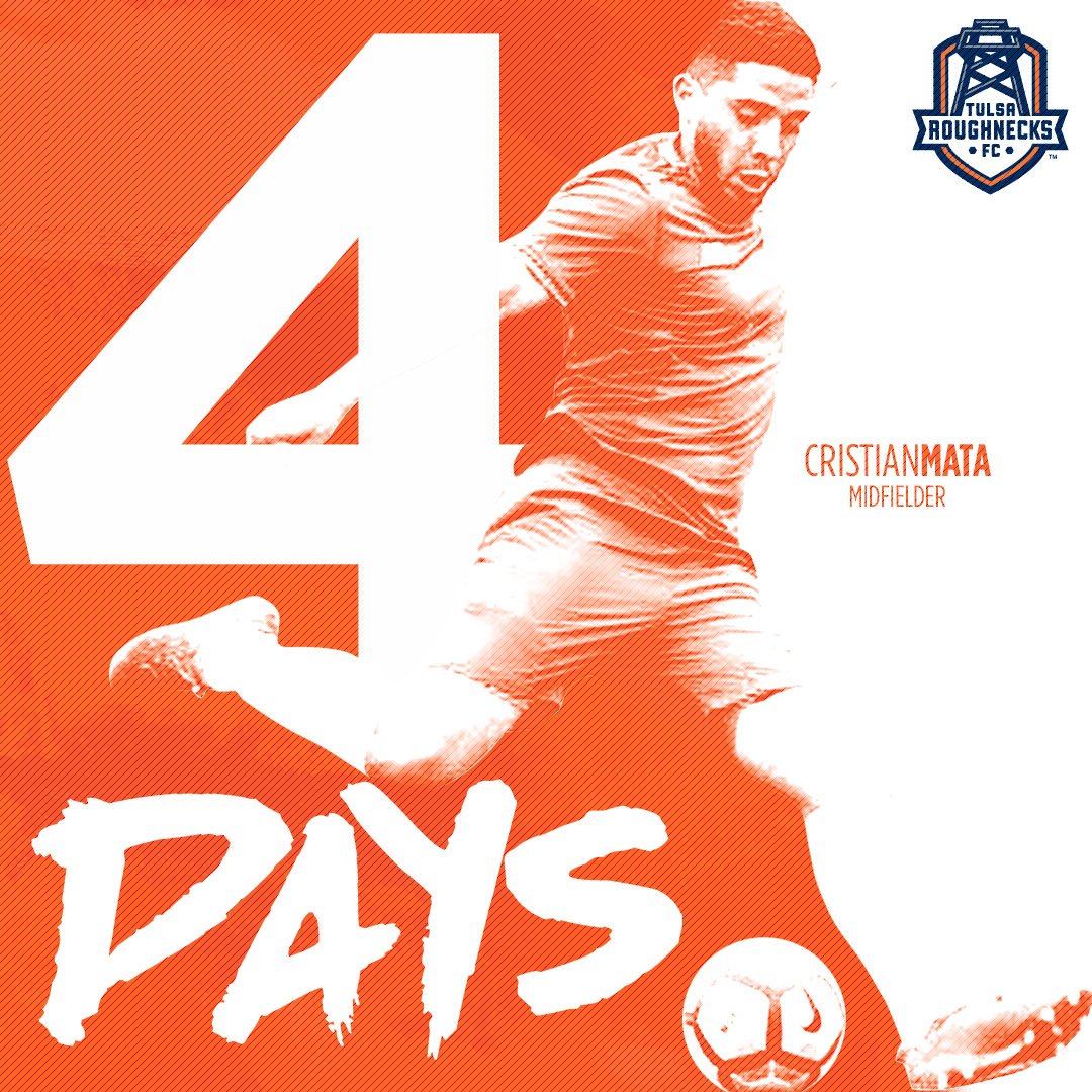 FCTulsa's tweet photo. The countdown continues! 4 Days left! #PlanToStand #SoccerComingSoon #RaiseYourGame https://t.co/1d1B9HlkAm