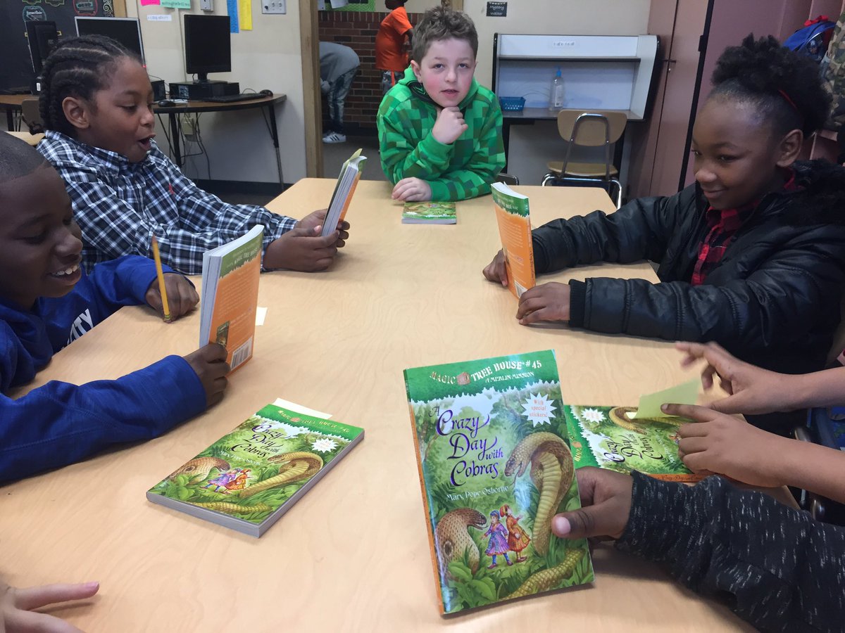 kimber_mca's tweet photo. Starting our Magic Tree House book clubs today to study the ancient cultures of India, Italy, and Iraq. #centersd https://t.co/r30KueZGbt