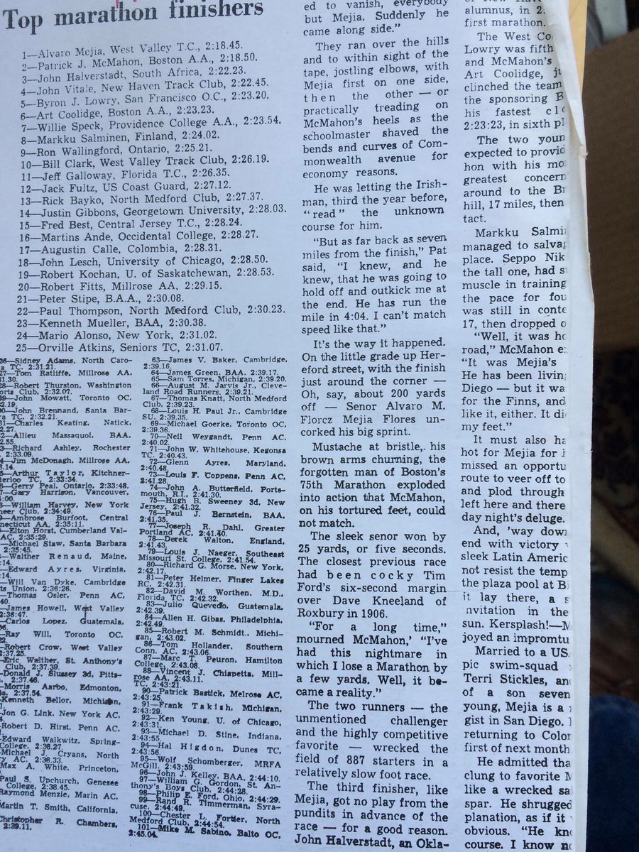 WestValleyTC's tweet image. 75th Boston Marathon was the closest finish, eventually won by West Valley TC's Alvaro Mejia! #BostonMarathon