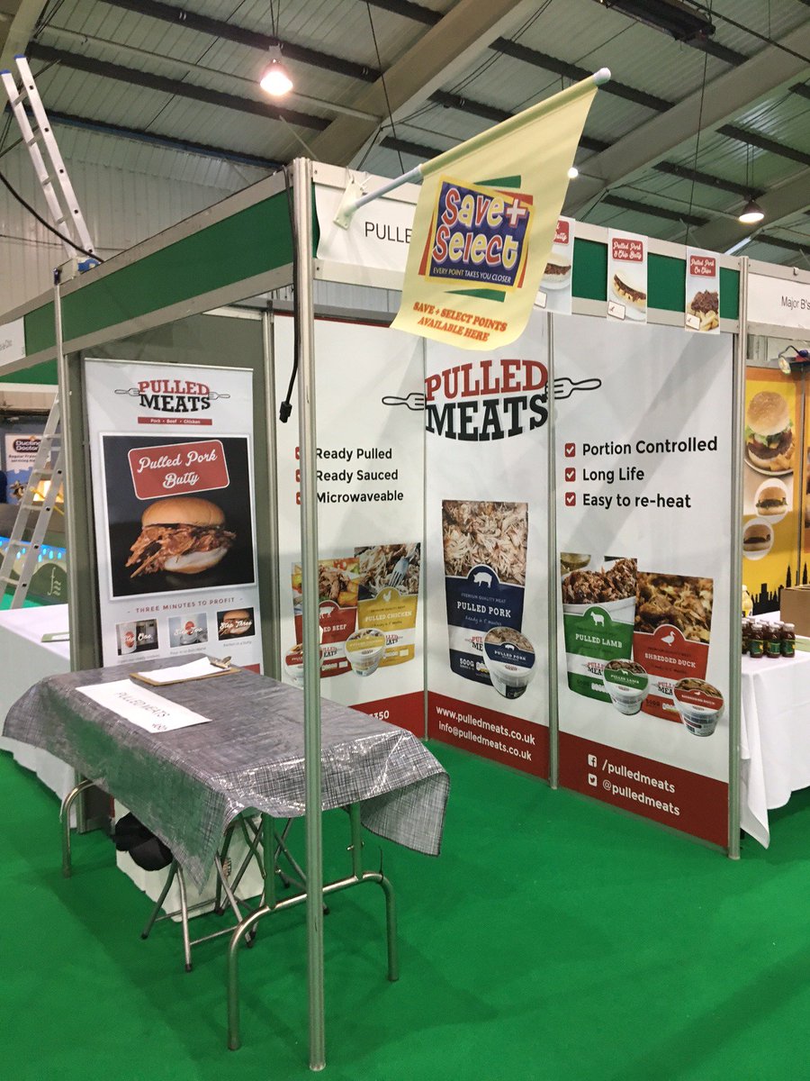 PulledMeats's tweet photo. Great weekend at @FRY_IT exhibiting our new @PulledMeats 150g Pulled Pork pots! Visit our website to look at our products! https://t.co/LFmcEkwUoz
