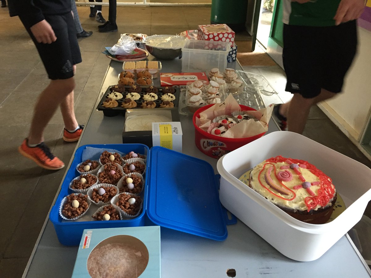 Comic relief cake sales at Wrotham School.