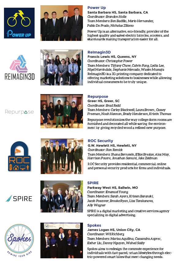 VEInternational's tweet image. 2017 National Business Plan Competition Finalists! It takes lots of work from lots of great people to get to this point. Congrats to all!