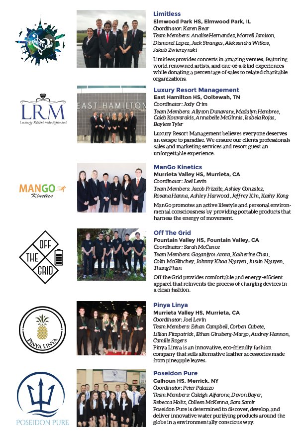 VEInternational's tweet image. 2017 National Business Plan Competition Finalists! It takes lots of work from lots of great people to get to this point. Congrats to all!