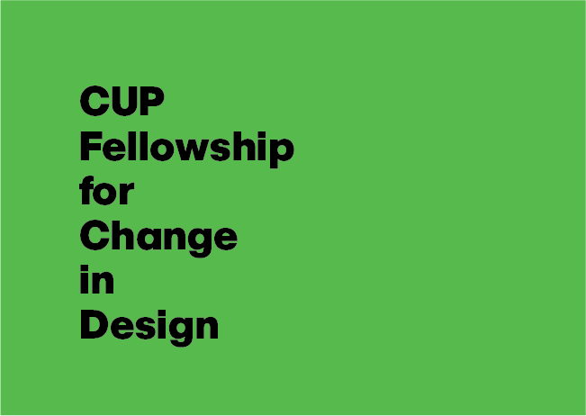 Announcing the CUP Fellowship for Change in Design! Paid, year long fellowship for emerging designers. Apply by 5/1: bit.ly/2nyitHH