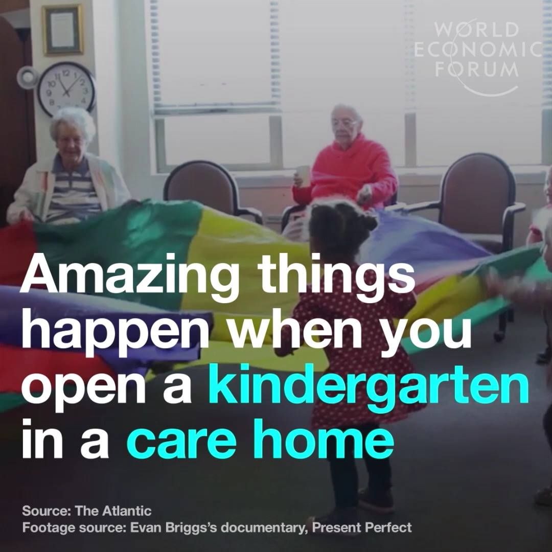 theLIFEworking's tweet photo. A kindergarten in a care home? 
https://t.co/rHWbHYSsRy
Generations coming together. 
#sanity https://t.co/quQ20pvHBH