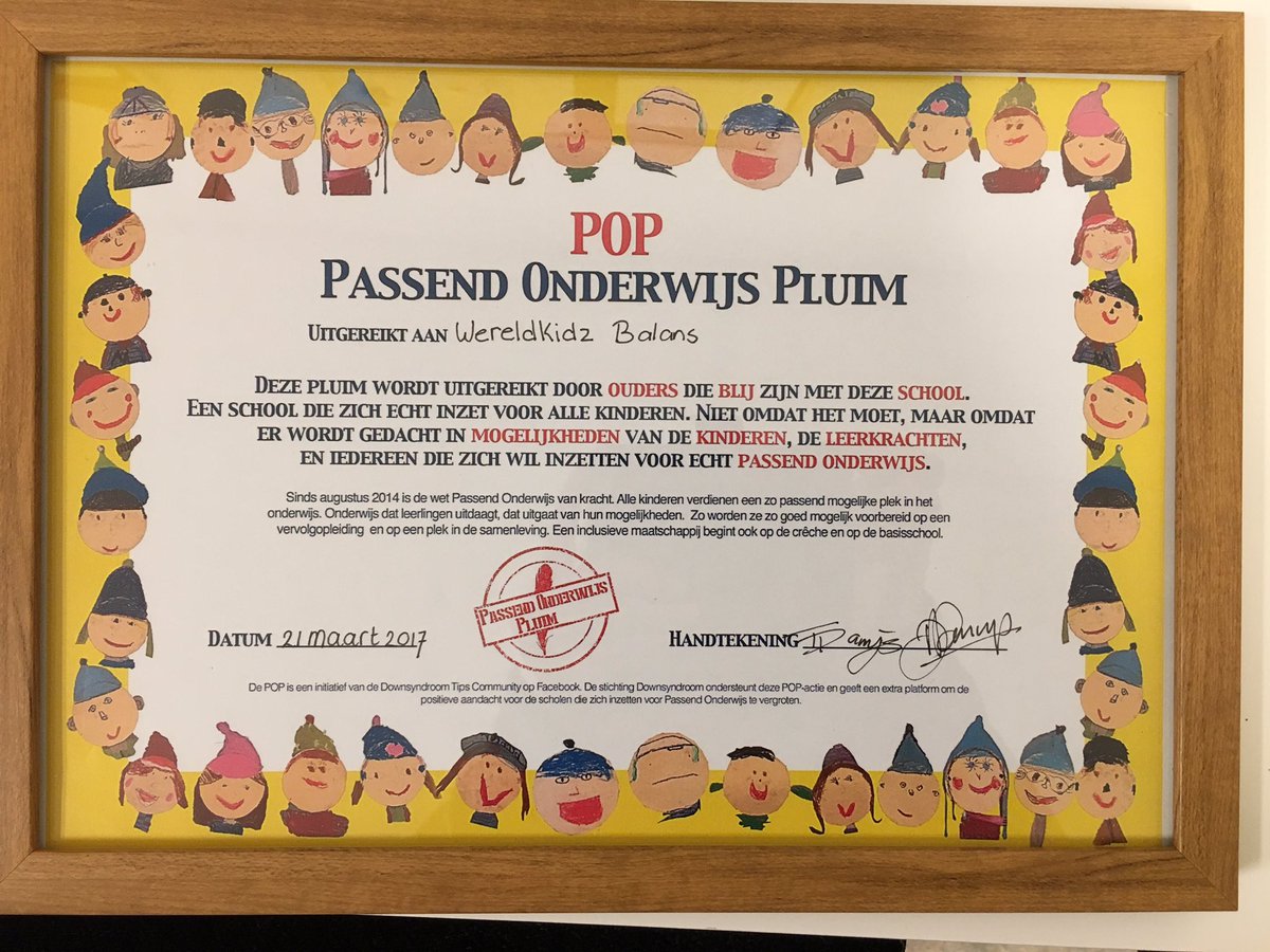 #passendonderwijspluim gekregen op <a href="/ObsBalans/">Wereldkidz Balans</a> in <a href="/Ontmoetingshuis/">Ontmoetingshuis</a>. Wat fijn