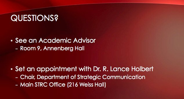 StratCommTU's tweet photo. Questions about the new department changes? #BeyondStratComm https://t.co/KxfK6rFkmj