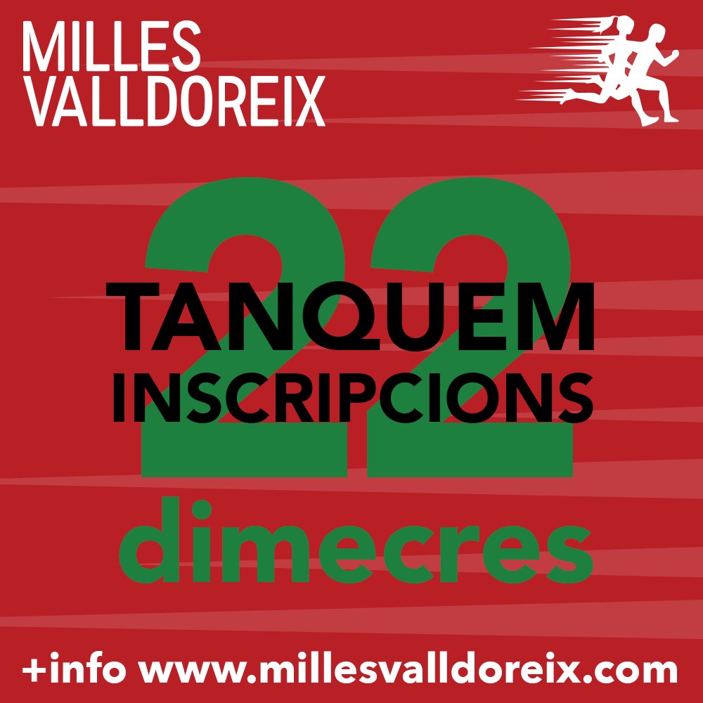 millesvdx's tweet photo. Encara no t'has apuntat a les Milles de Valldoreix? Demà dimecres és la data límit, no et quedis fora!  + info > https://t.co/f7xjPVUSlb https://t.co/pGx026hmF1