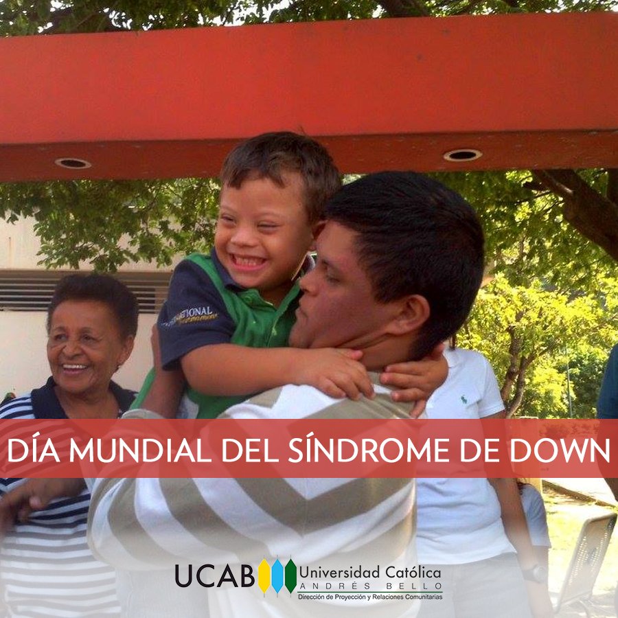 ExtSocialUCAB's tweet photo. #21Mar | Hoy se celebra el día internacional del #SindromeDeDown y queremos mandarle un caluroso abrazo a todos los miembros @fesamigos https://t.co/vOSvjI5iGf