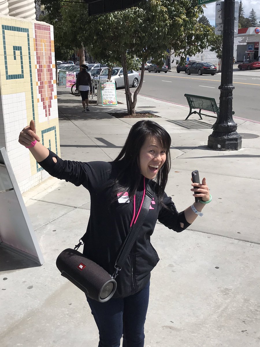 WcboundGh's tweet photo. @tpham1300 Showing off her store new Xtreme speaker @JBLaudio @AdrianVanHooser https://t.co/S92mDALsX2