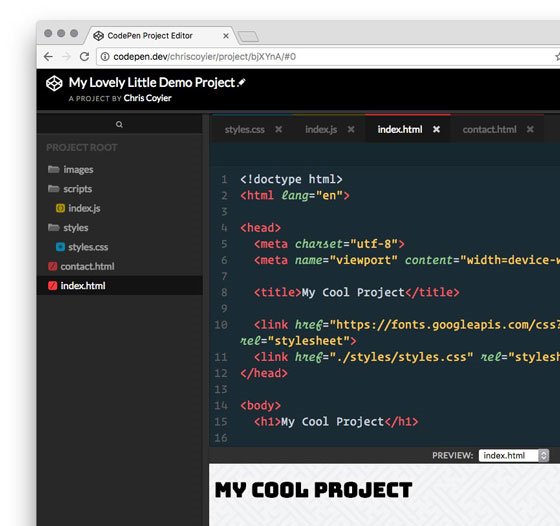 niklasHagner's tweet photo. Codepen now has an editor for multiple files. LESS and SaSS support. Built in Babel. No setup required. https://t.co/xrsg7MtFRc https://t.co/jXtIJgRSNq