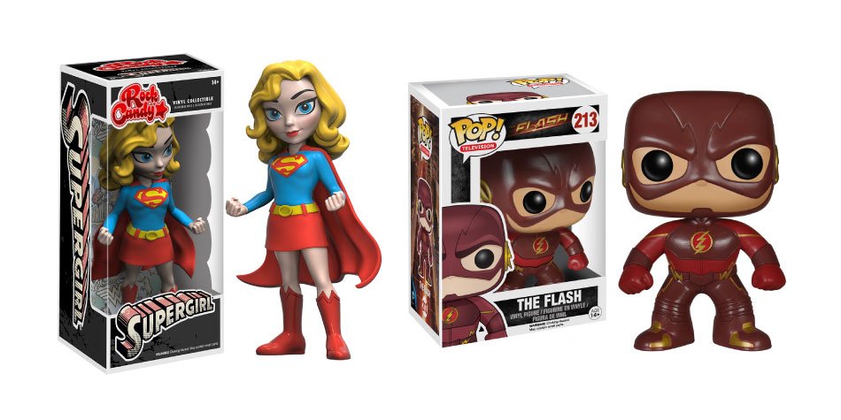 Funko's tweet photo. RT &amp; follow @funko for a chance to win this 'Duet' Prize Pack, featuring a #Supergirl Rock Candy figure &amp; #TheFlash Pop! https://t.co/o6wGQ3Zxnw