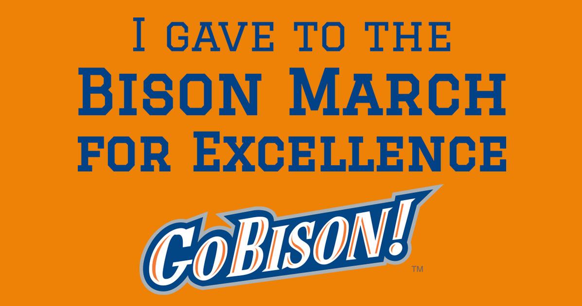Bison_Club's tweet image. The #BisonMarch for Excellence is on! Join me in supporting Bucknell athletics today. - sot.ag/63nqc