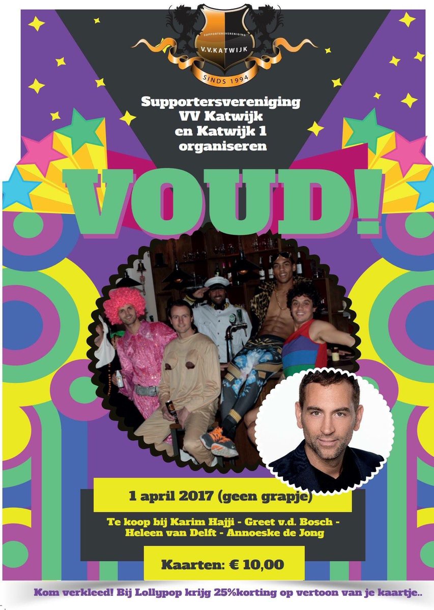 vvkatwijk's tweet photo. Kom jij ook naar de 2e editie van Voud? DJ Maurice zorgt voor de foute muziek! Een kaartje kost 10 euro. #voud #1april #geengrap https://t.co/kwOLcEpHDh