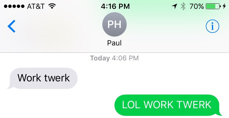 PatrickWaters2's tweet photo. lol so close @PHayes18 #worktwerk https://t.co/UUwyOjDvkM