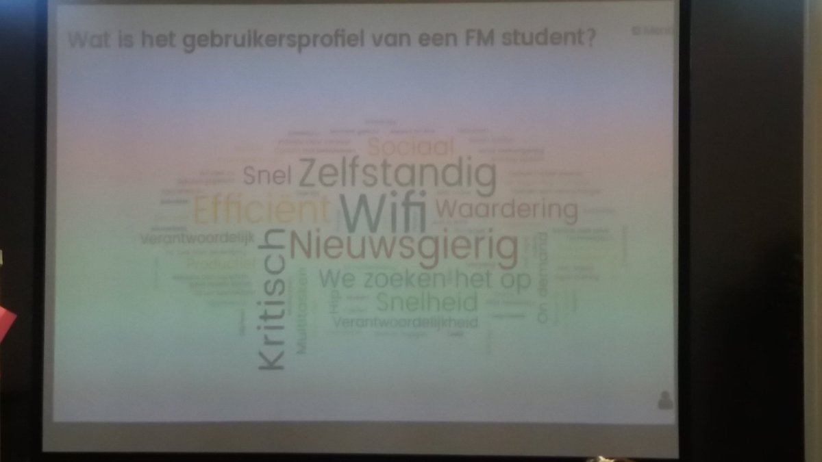 Hoe FM studenten zichzelf beschrijven. Shocking: Wifi is belangrijkst! Houd die nieuwsgierigheid vast! #IKC @facilicomnl