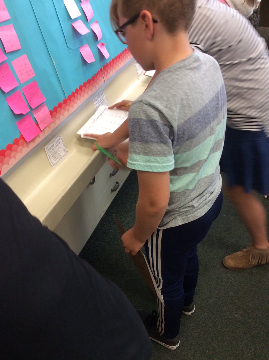 AcaciaLaFont's tweet image. Reviewing geometry vocabulary through a scavenger hunt. #FSDmath