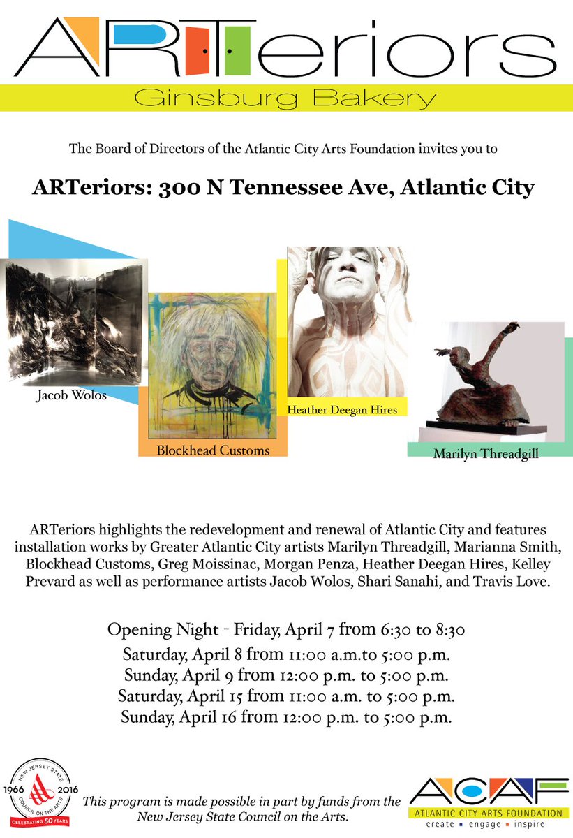acpublicarts's tweet image. ARTeriors Opening Night is April 7th! VIP opening from 4:30-6:30 is $25. Get your tickets- goo.gl/7TAIS5