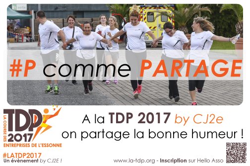 TDP_by_cj2e's tweet photo. #P comme #partage
A la #TDP2017 by Cj2e, on connait la valeur du #partage
Vous venez vous aussi partager ?👉https://t.co/d8eWKj7KRE https://t.co/n2IPWcccdC
