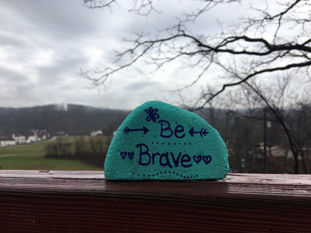 LaceySpaceCasey's tweet photo. My sister made a @BeKindRockOn rock for me #BeKindRockOn #Love #spreadkindness #family https://t.co/2nSmR74x2R