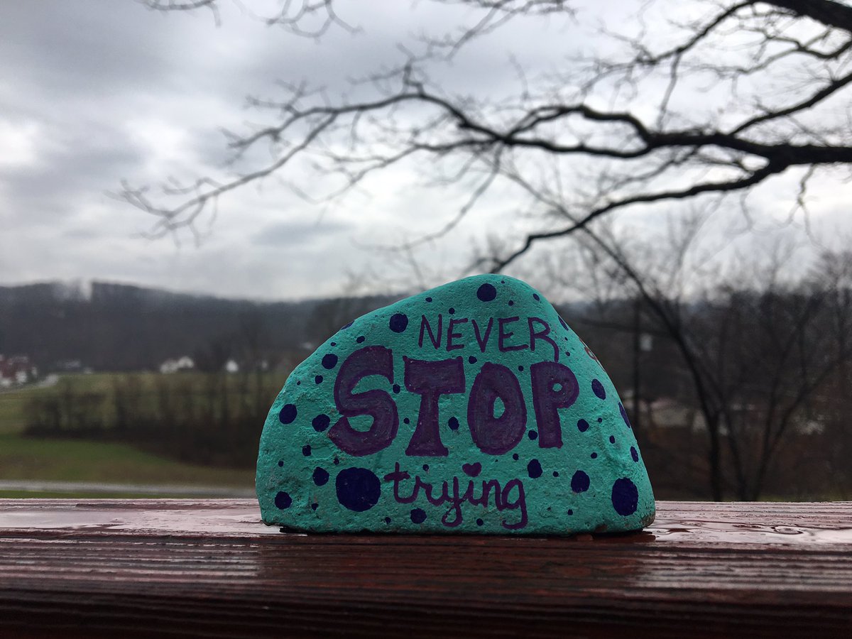 LaceySpaceCasey's tweet photo. My sister made a @BeKindRockOn rock for me #BeKindRockOn #Love #spreadkindness #family https://t.co/2nSmR74x2R