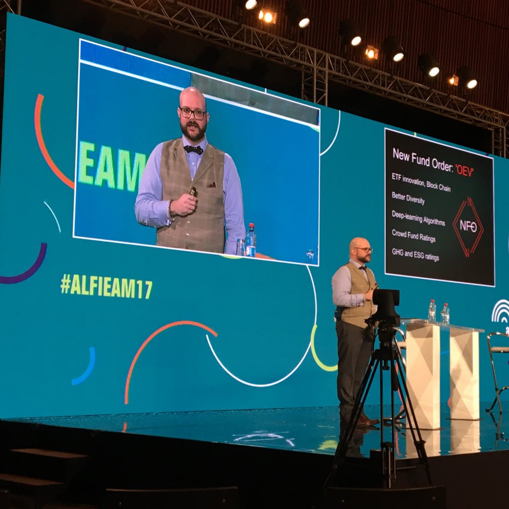 AST_Steph's tweet photo. "Can fintech challenge the very fiduciary core of the human-to-human experience?" - @JonSBeckett  #ALFIEAM17 #NewFundOrder https://t.co/HNaBubz5we