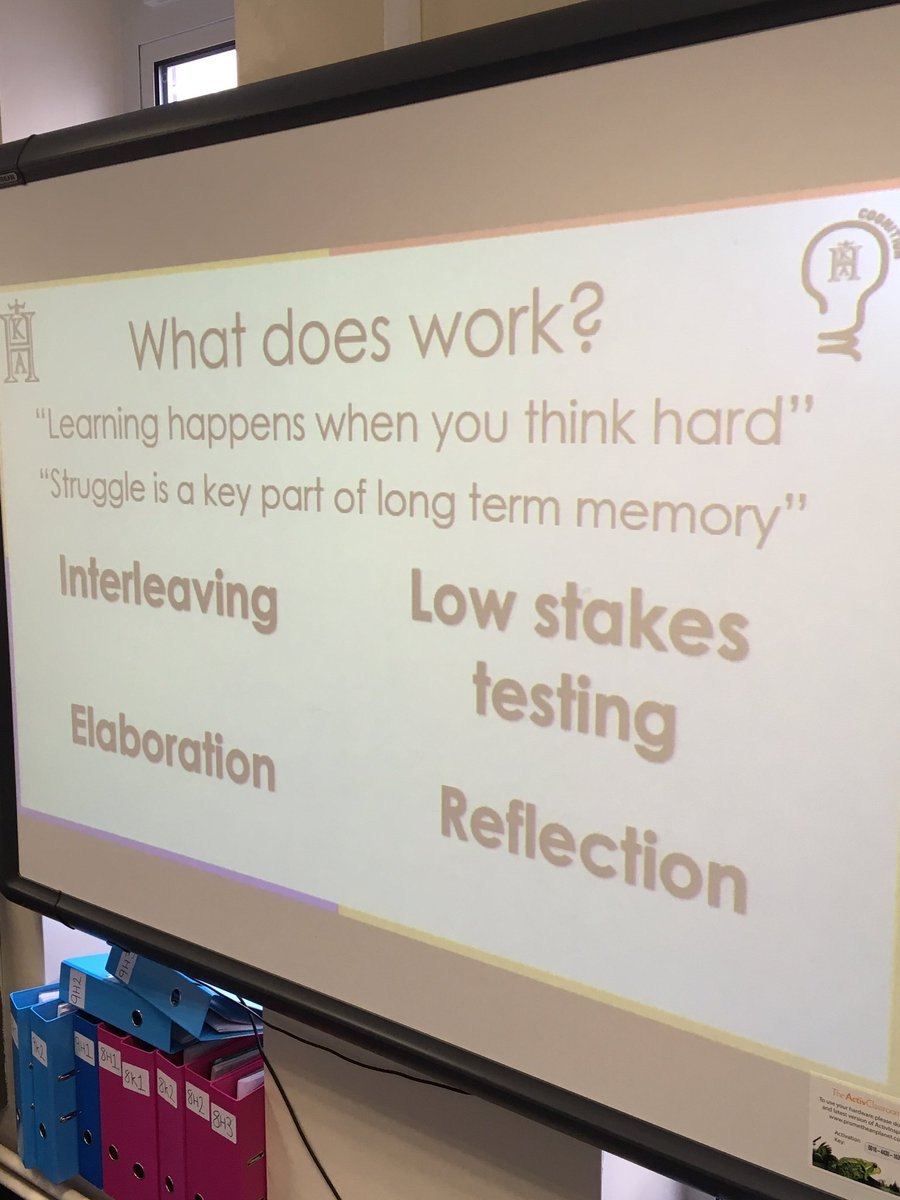 TKATLEARNING's tweet image. What works when it comes to revision?? #Interleaving #lowstakestesting #elaboration #reflection
