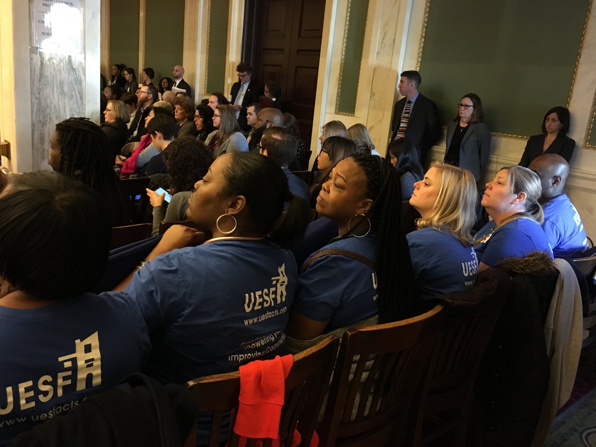 UESFassistance's tweet image. UESF showing support to address the #PhillyEvictionCrisis at yesterday's City Council Hearing sponsored by @HelenGymAtLarge @MariaQSanchez !