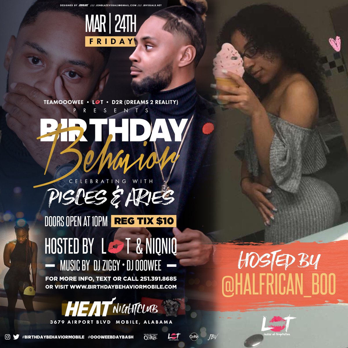 TeamOooWee's tweet photo. CATCH @halfrican_boo HOSTING THIS FRIDAY #BIRTHDAYBEHAVIORMOBILE @ 🔥CLUB HEAT🔥TICKETS ON SALE NOW https://t.co/GugptRK0I3 #L💋T https://t.co/iROUuhy6J3
