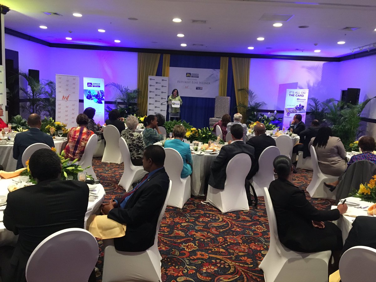 Phase3Prod's tweet photo. Snaps of some services/technologies @ presentation by #Futurist #EdieWeiner hosted by @IWFglobal JamaicaChapter + Live Streaming. Honoured! https://t.co/OPEDPaVdun