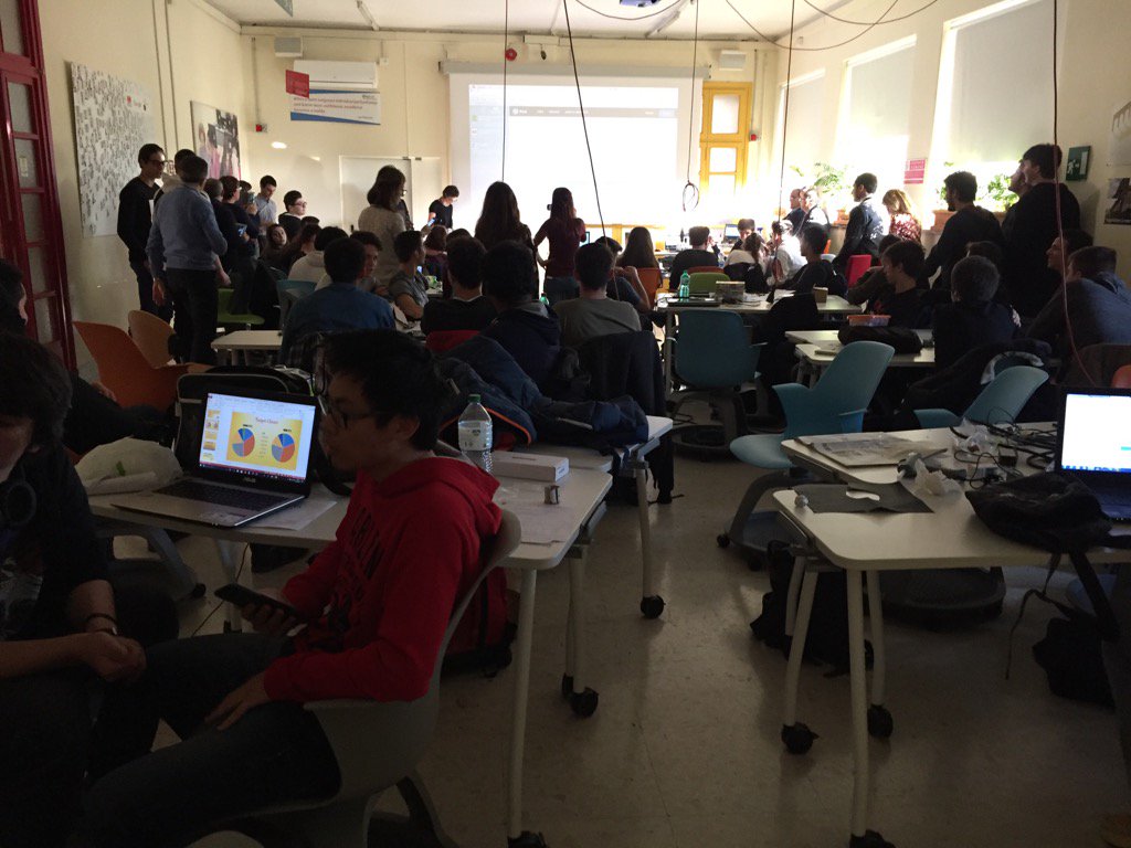 AnnaledaM's tweet photo. Selecting the best idea @fmdigitale #hackathon #IoTAcceleration @FondazioneE @EricssonItalia https://t.co/lEzx3rGtgr