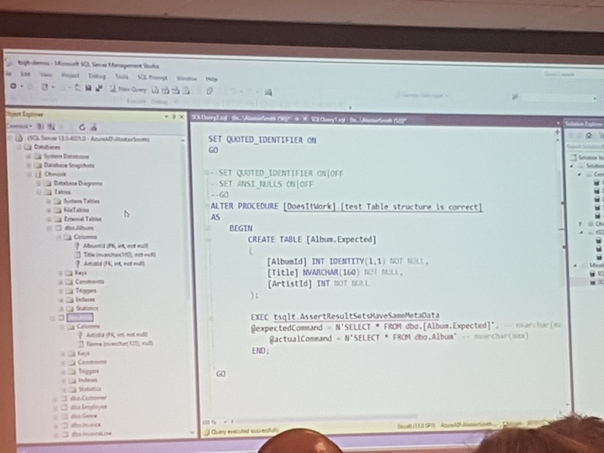 robertharg's tweet image. #TDD of a music store DB using #tSQLt . Not at all applicable to my company's domain. No siree... ;) #pipelineconf
