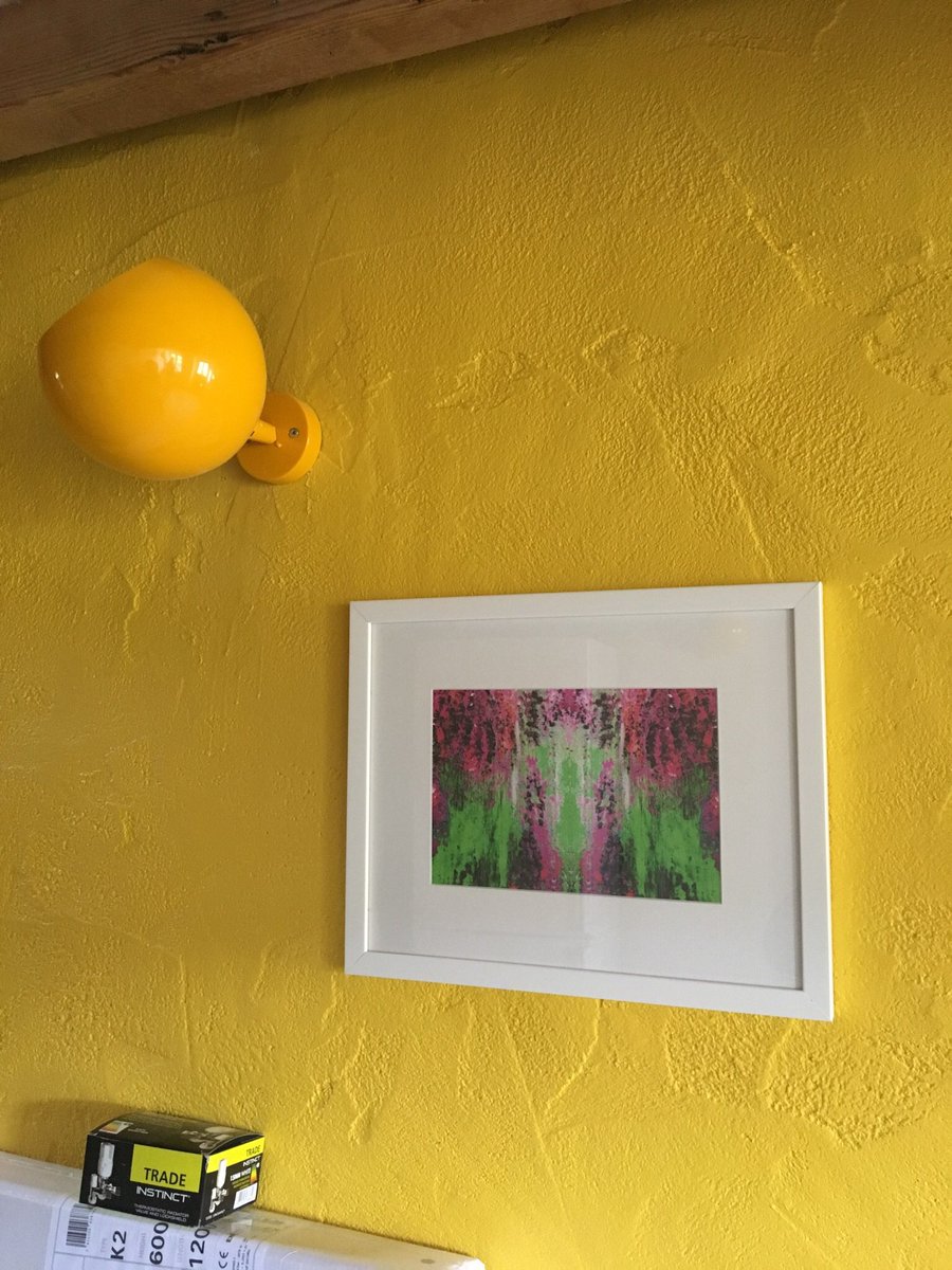 Ok the radiators might not be on the walls yet but <a href="/mesmerizegarden/">Anna Urban</a> artwork is up &amp; looking good #holidayhome #ilkley #addingham #priorities