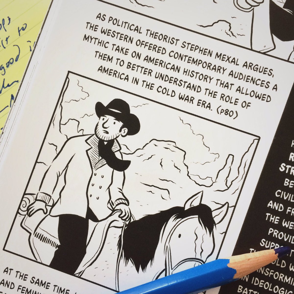 StephenJMexal's tweet photo. Hey, I'm in pictures! Enjoying @Edward_Ross's great graphic history Filmish: A Graphic Journey Through Film. https://t.co/hSOAgudavf